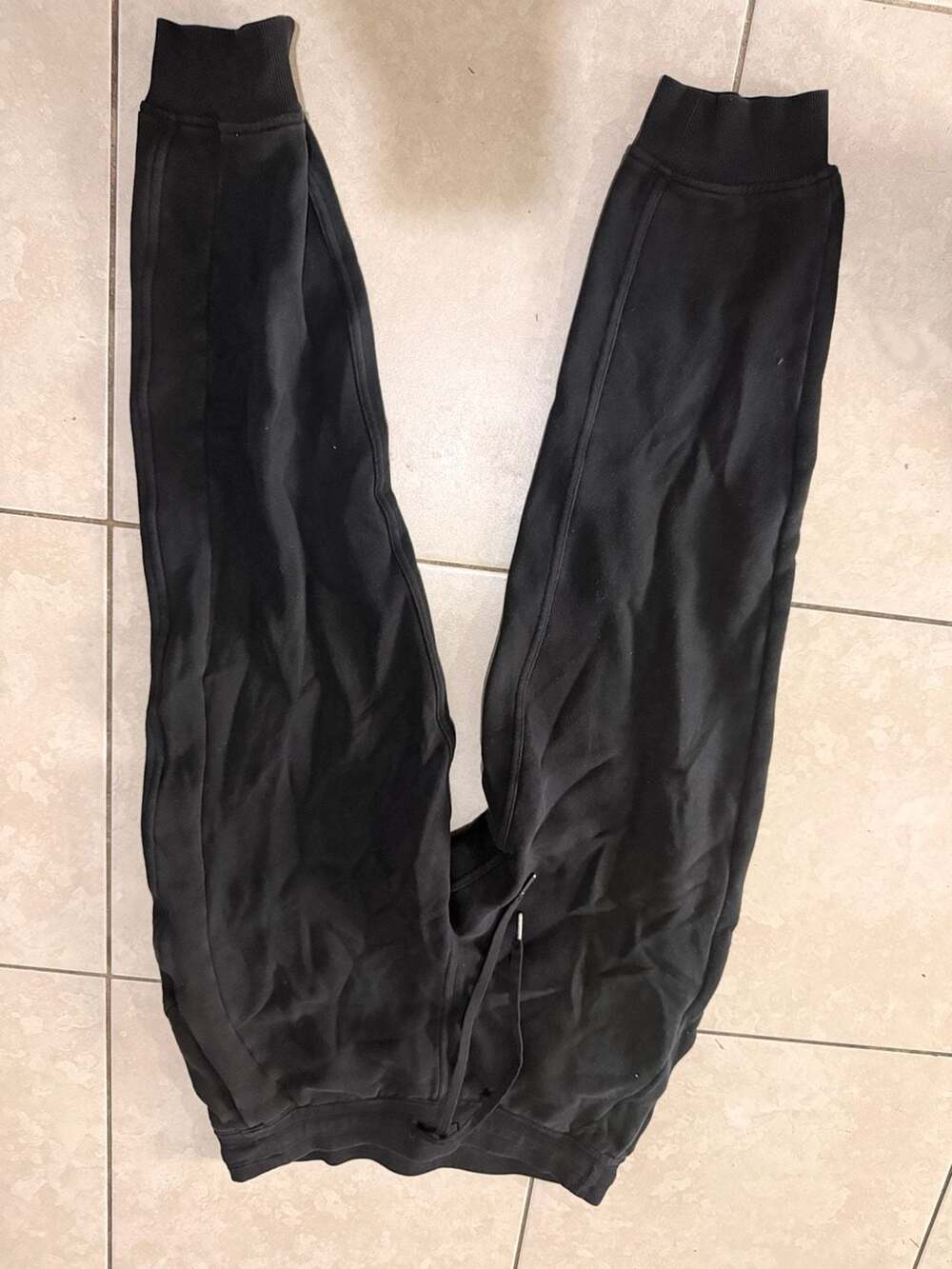 Lululemon Women's Cotton Fleece Joggers Sweatpants Black Size 8